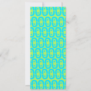Turquoise and Lime Green Geometric Pattern