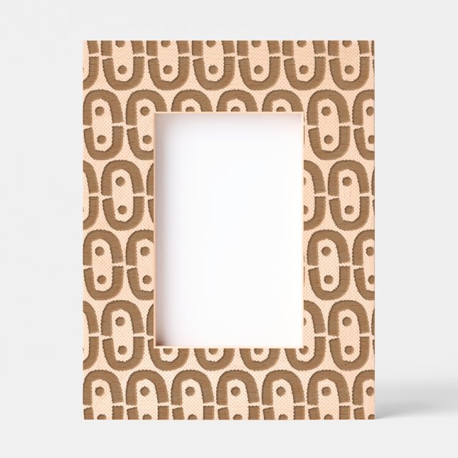 Turquoise and Lime Green Geometric Pattern Engraved Frames (Front)