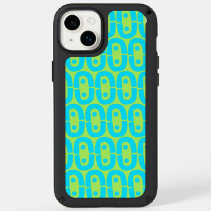 Turquoise and Lime Green Geometric Pattern Speck iPhone 14 Plus Case