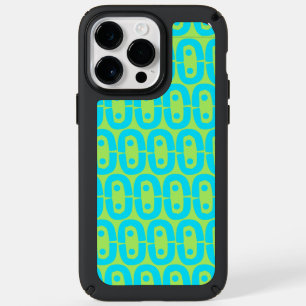 Turquoise and Lime Green Geometric Pattern Speck iPhone 14 Pro Max Case