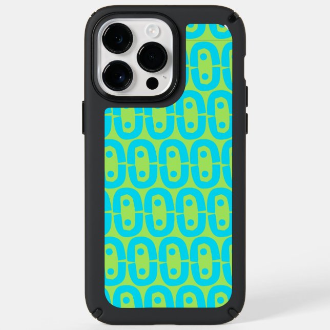 Turquoise and Lime Green Geometric Pattern Speck iPhone Case (Front)