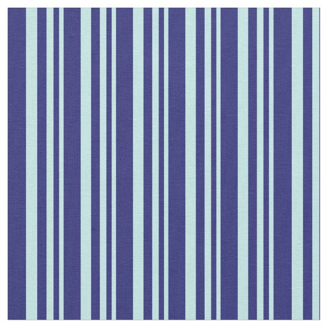 Turquoise and Midnight Blue Lines/Stripes Pattern Fabric (Close Up)