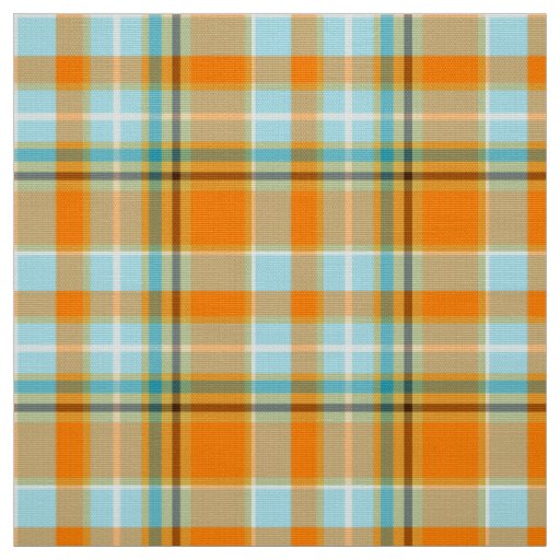 Turquoise and Orange CM Custom Fabric