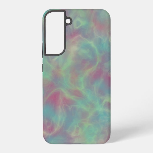 Turquoise and pink marble samsung galaxy case (Back)