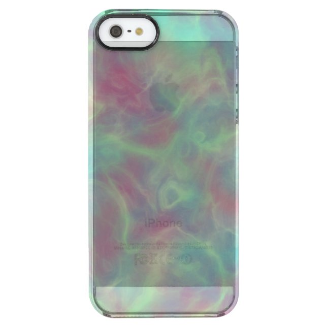 Turquoise and pink marble uncommon iPhone case (Back)