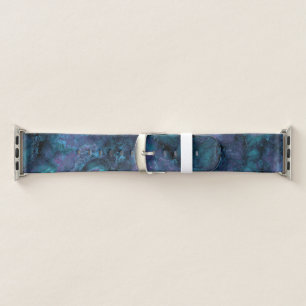 Turquoise and Purple Marble Abstract Apple Watch Band