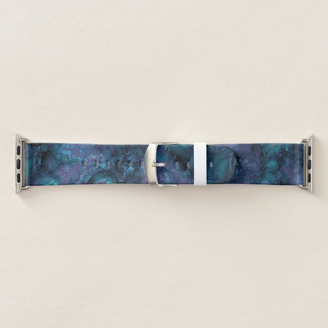 Turquoise and Purple Marble Abstract Apple Watch Band (Band)
