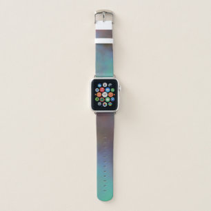 Turquoise and Purple MArbled Cloud abstract Apple Watch Band