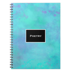 Turquoise and Purple Misty Ethereal Abstract Notebook