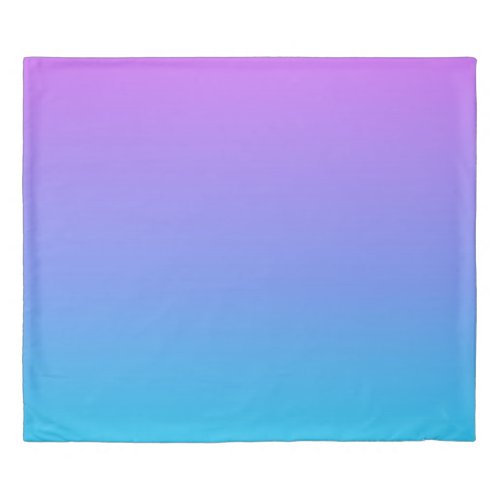 Turquoise and Purple Ombre Duvet Cover
