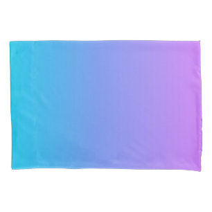 Turquoise and Purple Ombre Pillow Case