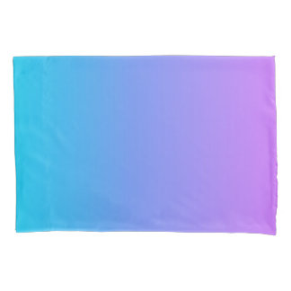 Turquoise and Purple Ombre Pillow Case