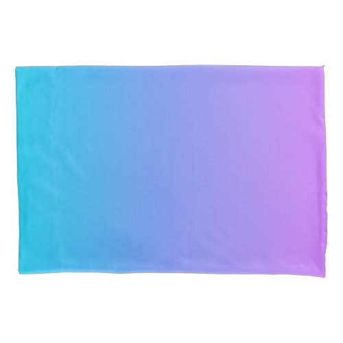 Turquoise and Purple Ombre Pillow Case