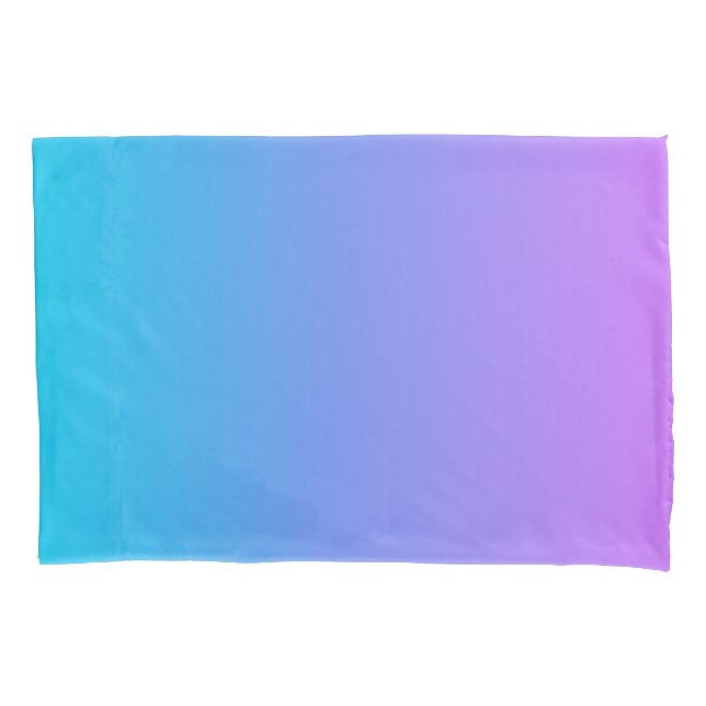 Turquoise and Purple Ombre Pillow Case (Front)