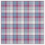 Turquoise and Purple Plaid Pattern Fabric