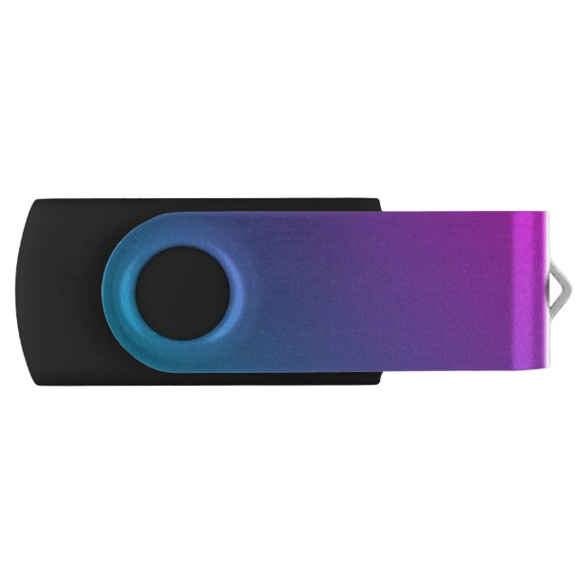 Turquoise and Purple USB Flash Drive (Front)