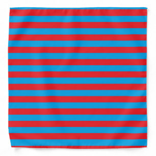 Turquoise and Red Stripes Bandana