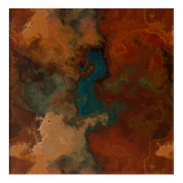 Turquoise and Rust Marble abstract Acrylic Print