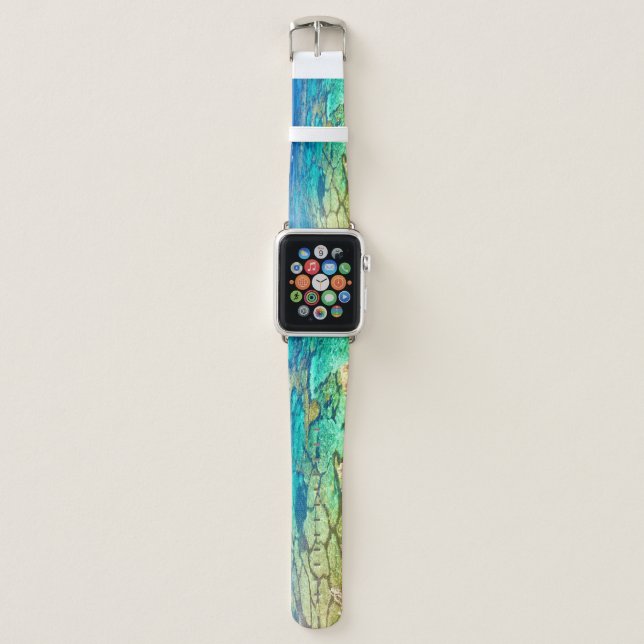 Turquoise and Sand Ocean Reef  Apple Watch Band (Front)