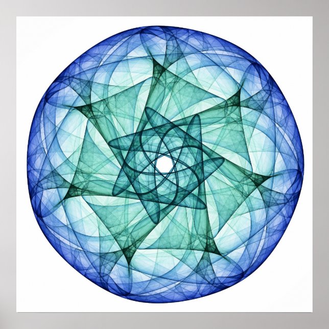 Turquoise and Sapphire Poster (Front)