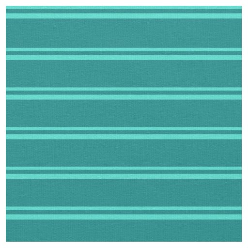 Turquoise and Teal Lines Fabric