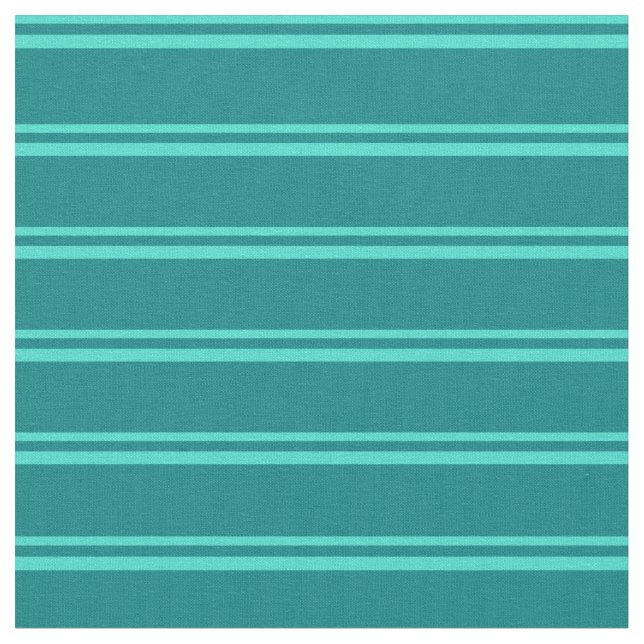 Turquoise and Teal Lines Fabric (Close Up)