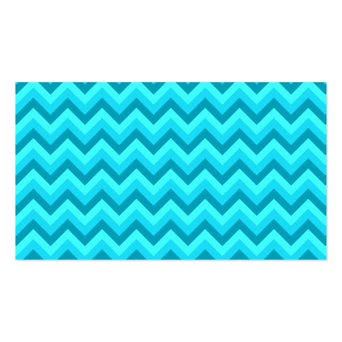 Turquoise and Teal Zigzag Pattern. Business Cards