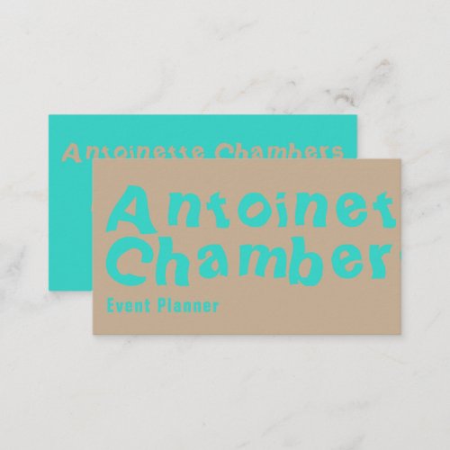 Turquoise and Warm Sand Business Card