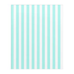 Turquoise and white candy stripes acrylic print
