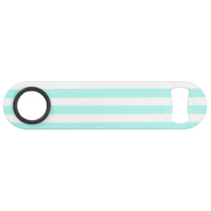 Turquoise and white candy stripes bar key