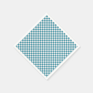 Turquoise and White Checkered Napkins