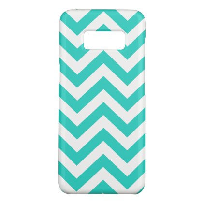 Turquoise And White Chevron Case-Mate Samsung Galaxy S8 Case