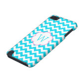 Turquoise and white chevron monogram iPod touch 5G cover (Bottom)