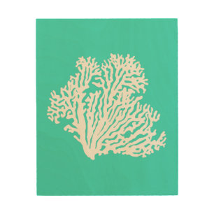 Turquoise And White Coastal Decor Coral