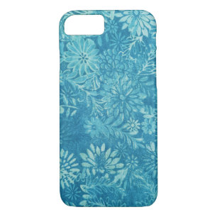 turquoise and white daisy design iPhone 8/7 case