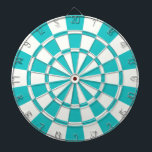 Turquoise And White Dart Board<br><div class="desc">Turquoise And White Dart Board</div>