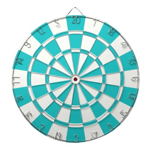 Turquoise And White Dart Board
