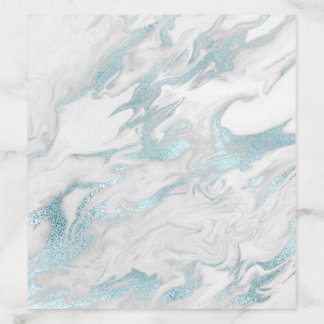 Turquoise and White Marbled Look Envelope Liner