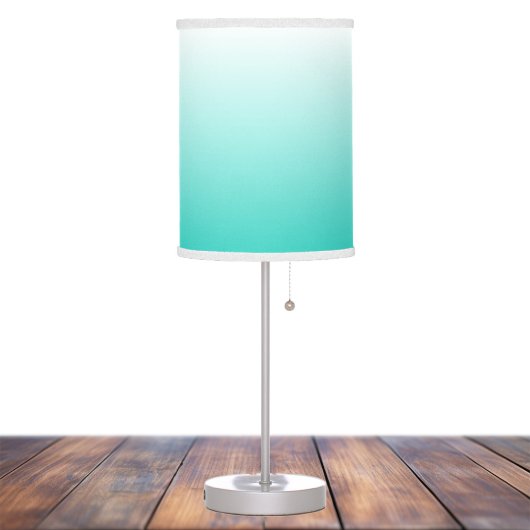 Turquoise and White Ombre Table Lamp