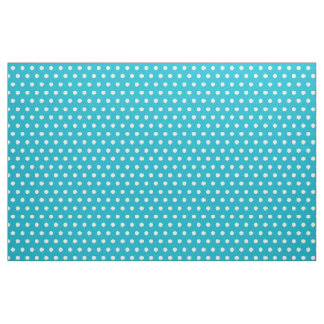 Turquoise Polka Dots Fabric | Zazzle