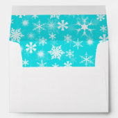 Turquoise and White Snowflakes Envelope for 5x7's (Back (Bottom))