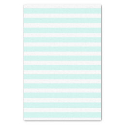 Turquoise and White Striped Boho Tissue Paper