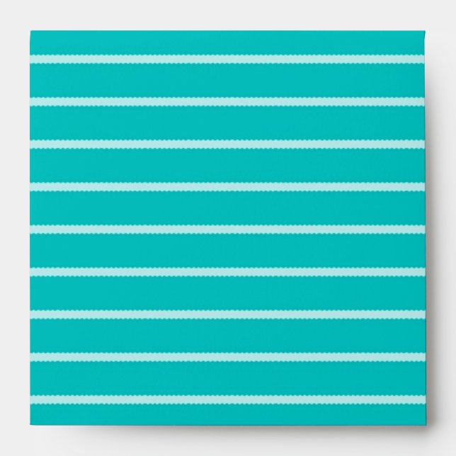 Turquoise and White Stripes Envelope (Front)