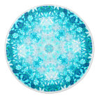 Turquoise Aqua Blue Floral Pattern   