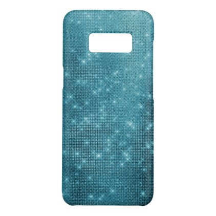 Turquoise - Aqua Blue Shimmer and Sparkle Pattern Case-Mate Samsung Galaxy S8 Case