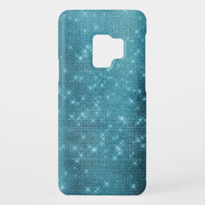 Turquoise - Aqua Blue Shimmer and Sparkle Pattern Case-Mate Samsung Galaxy S9 Case