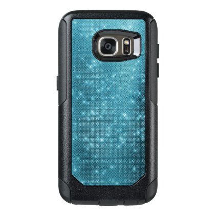 Turquoise - Aqua Blue Shimmer and Sparkle Pattern OtterBox Samsung Galaxy S7 Case