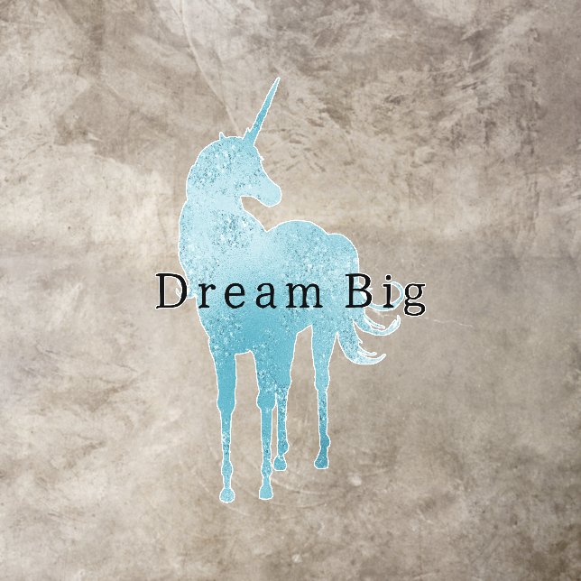 Turquoise Aqua Blue Unicorn Floor Decals (Insitu)