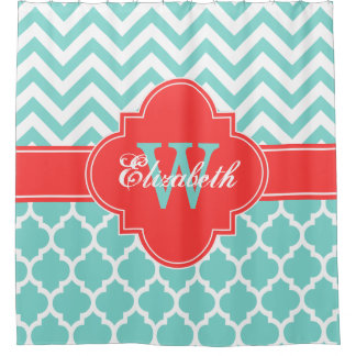 Curtains Ideas coral chevron shower curtain : Coral Chevron Shower Curtains | Zazzle