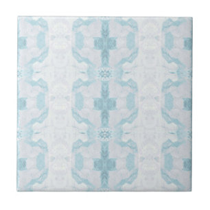 Turquoise aqua diamond geometric design ceramic tile